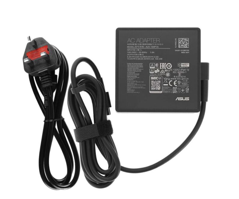 Genuine 100W USB-C Asus 0A001-01090100 Charger AC Adapter + Free Cable Genuine 100W USB-C Asus 0A001-01090100 Charger AC Adapter + Free Cable