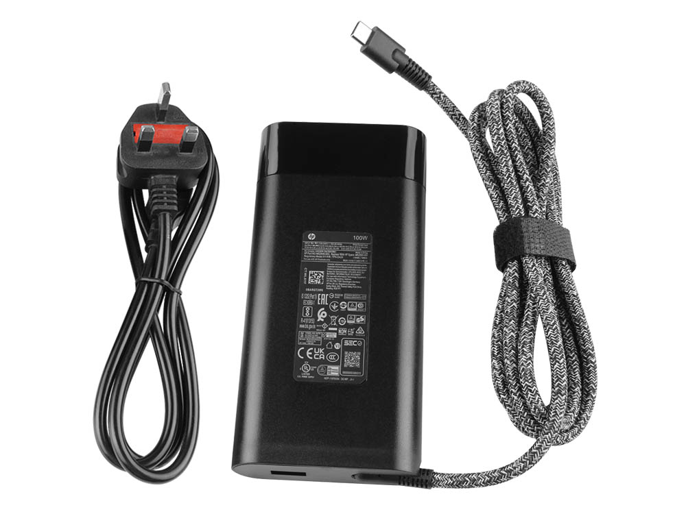 Genuine 100W USB-C HP 904082-003 904144-850 940282-003 Charger AC Adapter + Cable Genuine 100W USB-C HP 904082-003 904144-850 940282-003 Charger AC Adapter + Cable