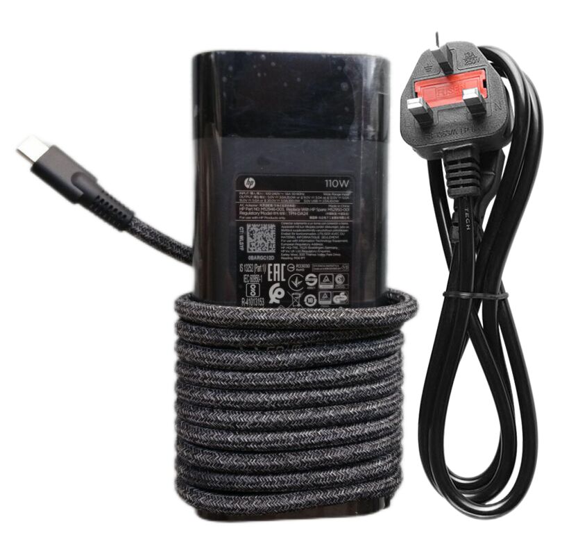 Genuine 110W USB-C/USB-A HP Dragonfly G3 473R1AV Charger AC Adapter + Cable Genuine 110W USB-C/USB-A HP Dragonfly G3 473R1AV Charger AC Adapter + Cable