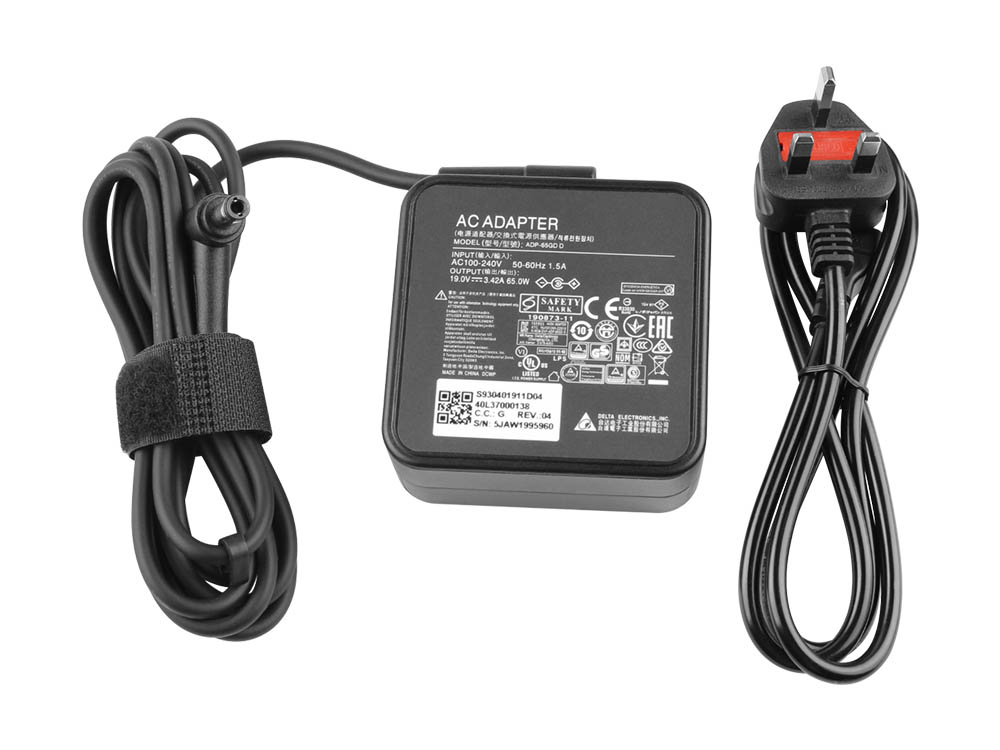 Genuine 19V 3.42A 65W MSI A6400 MS-16Y1 Charger AC Adapter + Free Cable