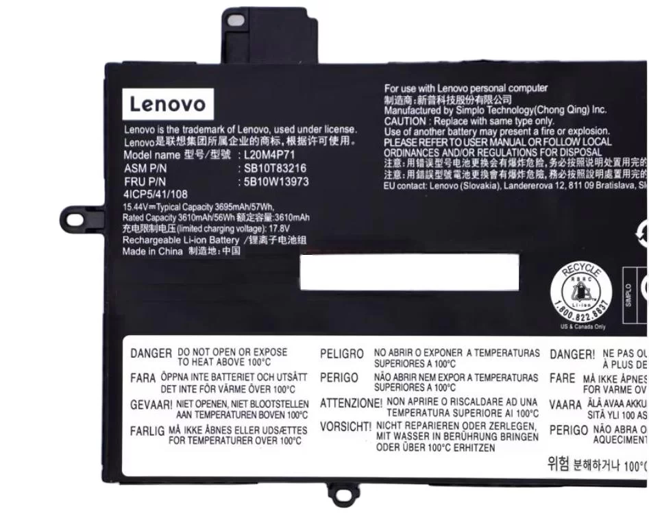 3695mAh 57Wh Original Battery for Lenovo ThinkPad X1 Carbon Gen 11 21HM003VMB
